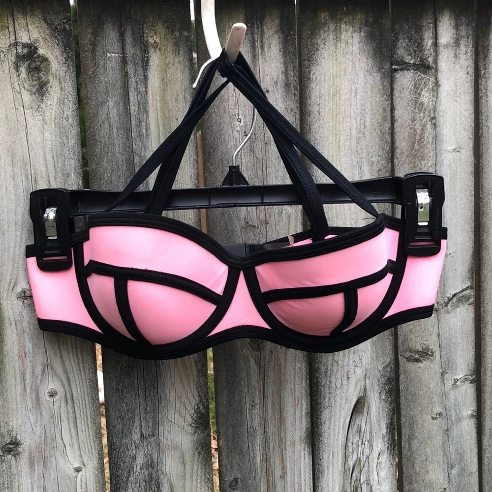 Triangl bikini (top only) Milly Candy Pink neoprene S 4 - Picture 4 of 13